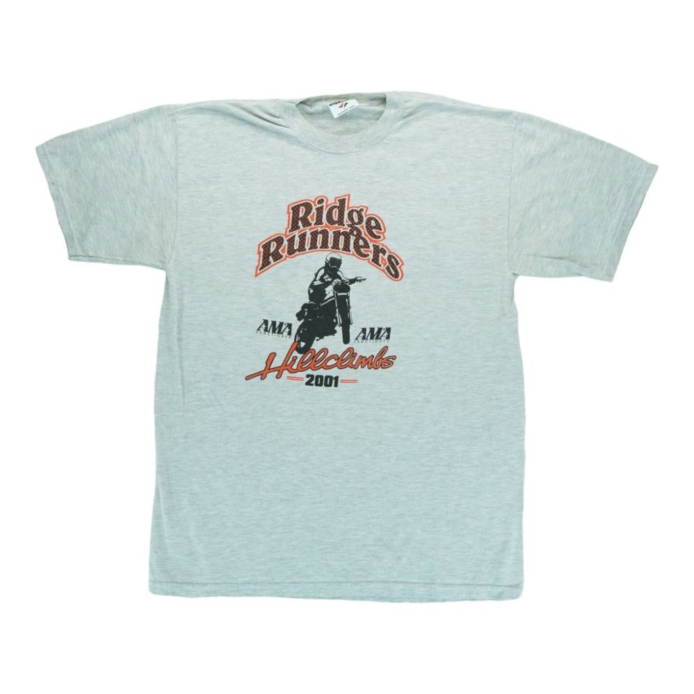 Vintage Jerzees Men's Tshirt Ridge Runners HillClimbs 2001 Gray Size Large L